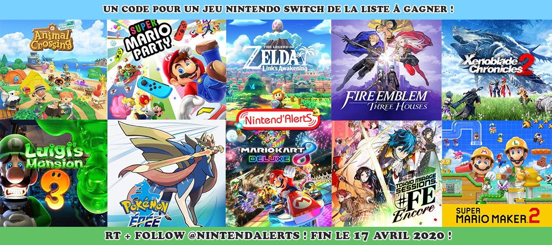 Concours  Un code pour un jeu Nintendo Switch de la liste à gagner